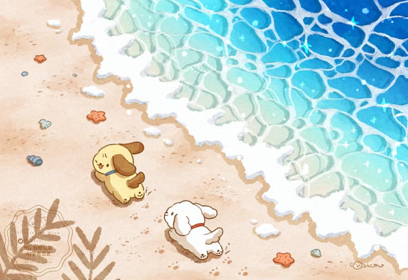 The Beach and Puppies